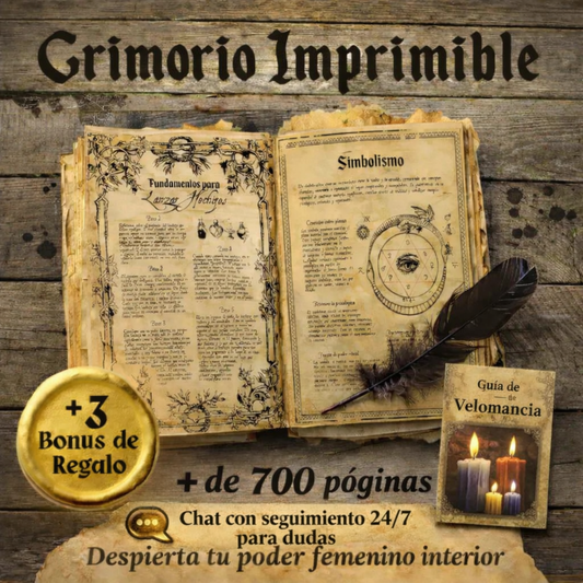 Grimorio/Libro de magia Imprimible 📜+ La magia de las velas +  3 Bonus de Regalo 🎁 | Despierta tu Magia Interior ✨